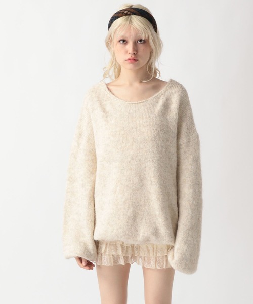 FOREVER 21（フォーエバー トゥエンティーワン）の「【2025SS】バックリボンチュニックニットワンピース（チュニック・レディース・ナチュラル/グレー・FREE）」の11枚目の写真