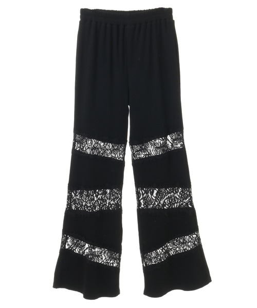 Candy Stripper（キャンディストリッパー）の「LACY PATCH WORK FLARE パンツ（その他パンツ・レディース・アイボリー/ライトブルー/ブラック・FREE）」の20枚目の写真