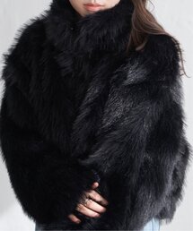 VENCEEXCHANGE（ヴァンスエクスチェンジ）の「フェイクファーショート丈ダブルジップブルゾン（ブルゾン）」