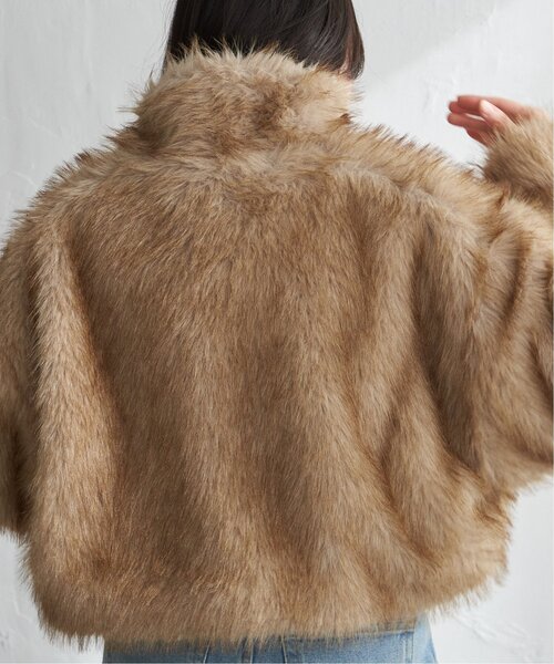 VENCEEXCHANGE（ヴァンスエクスチェンジ）の「フェイクファーショート丈ダブルジップブルゾン（ブルゾン・レディース・その他1/ブラウン/グレー/その他2/ブラック/ブラウン系/ベージュ・FREE）」の15枚目の写真