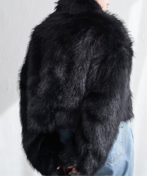 VENCEEXCHANGE（ヴァンスエクスチェンジ）の「フェイクファーショート丈ダブルジップブルゾン（ブルゾン・レディース・その他1/ブラウン/グレー/その他2/ブラック/ブラウン系/ベージュ・FREE）」の10枚目の写真