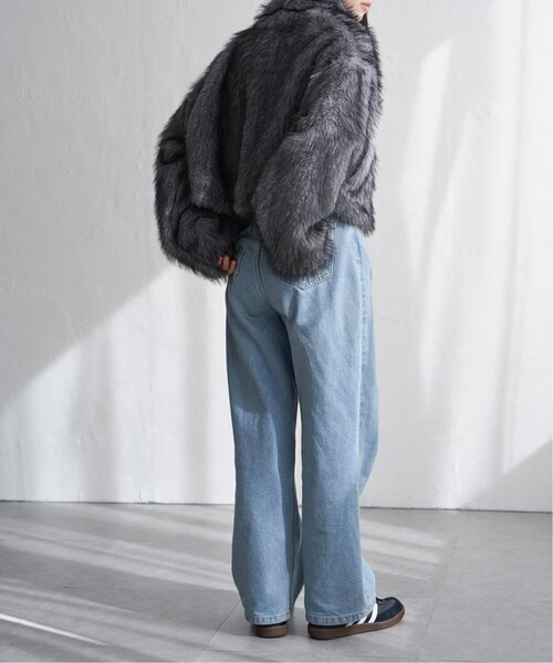 VENCEEXCHANGE（ヴァンスエクスチェンジ）の「フェイクファーショート丈ダブルジップブルゾン（ブルゾン・レディース・その他1/ブラウン/グレー/その他2/ブラック/ブラウン系/ベージュ・FREE）」の18枚目の写真