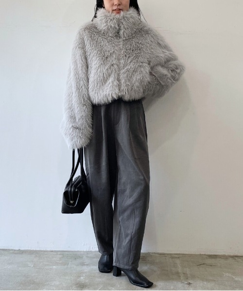 セール】フェイクファーショート丈ブルゾン（ブルゾン