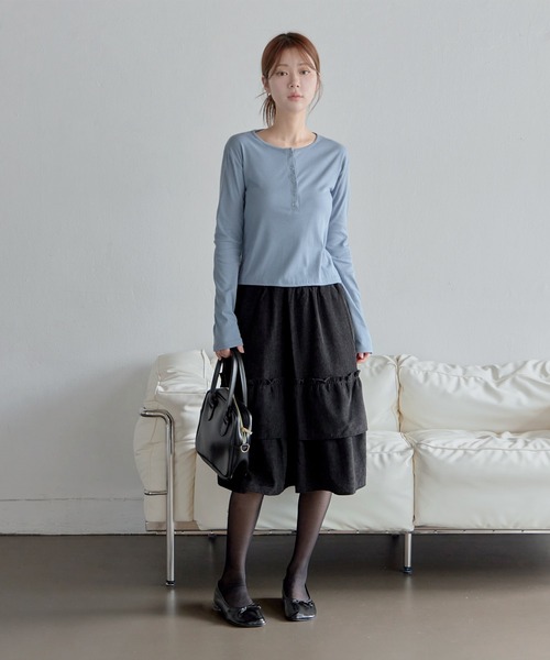 セール】【UNE ORIGINAL】【NEWカラー追加】ヘンリーネック