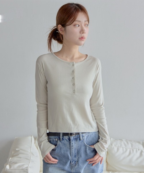 UNE ORIGINAL】【NEWカラー追加】ヘンリーネックシルバースナップ