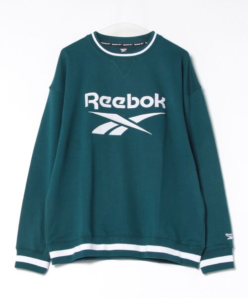 Reebok(リーボック)の「【Reebok/リーボック】裏毛 ロゴワッペン リブライン クルースウェット(スウェット・メンズ・ネイビー/アイボリー/ダークブルー・X-LARGE/LARGE/MEDIUM)」の3枚目の写真