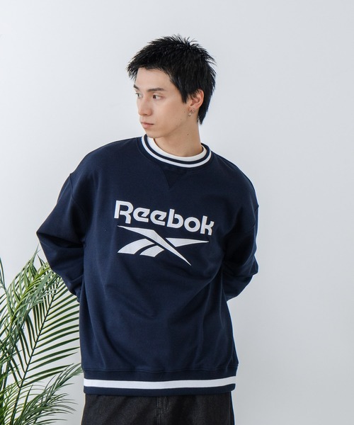 セール】【Reebok/リーボック】裏毛 ロゴワッペン リブライン