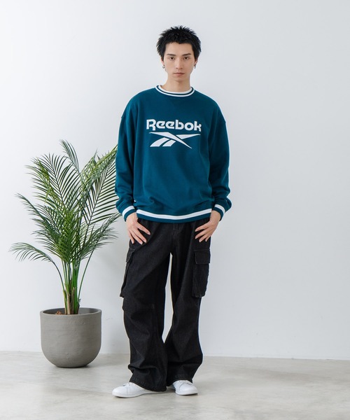 Reebok(リーボック)の「【Reebok/リーボック】裏毛 ロゴワッペン リブライン クルースウェット(スウェット・メンズ・ネイビー/アイボリー/ダークブルー・X-LARGE/LARGE/MEDIUM)」の13枚目の写真