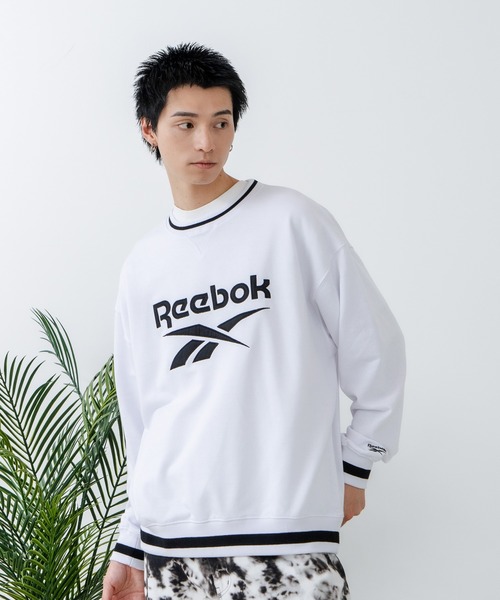 Reebok(リーボック)の「【Reebok/リーボック】裏毛 ロゴワッペン リブライン クルースウェット(スウェット・メンズ・ネイビー/アイボリー/ダークブルー・X-LARGE/LARGE/MEDIUM)」の8枚目の写真