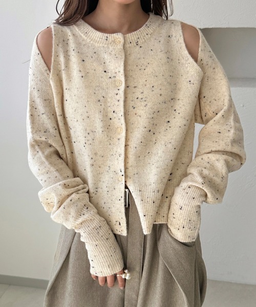 apres jour clair(アプレジュールクレア)の「【apres jour clair】2way肩開きデザインボレロトップス【ZOZOTOWN限定アイテム】(ニット/セーター・レディース・ピンクベージュ/アイボリー・フリー/X-LARGE)」の1枚目の写真