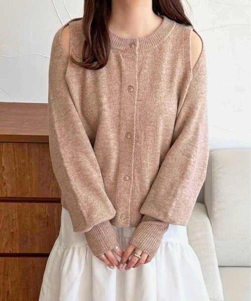 apres jour clair(アプレジュールクレア)の「【apres jour clair】2way肩開きデザインボレロトップス【ZOZOTOWN限定アイテム】(ニット/セーター・レディース・ピンクベージュ/アイボリー・フリー/X-LARGE)」の9枚目の写真