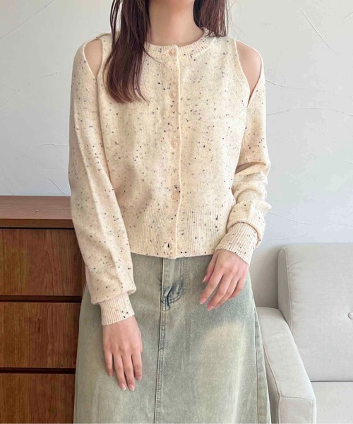 apres jour clair(アプレジュールクレア)の「【apres jour clair】2way肩開きデザインボレロトップス【ZOZOTOWN限定アイテム】(ニット/セーター・レディース・ピンクベージュ/アイボリー・フリー/X-LARGE)」の4枚目の写真