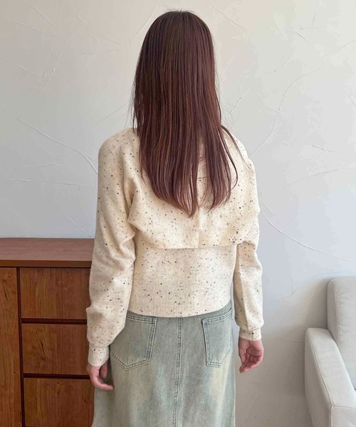 apres jour clair(アプレジュールクレア)の「【apres jour clair】2way肩開きデザインボレロトップス【ZOZOTOWN限定アイテム】(ニット/セーター・レディース・ピンクベージュ/アイボリー・フリー/X-LARGE)」の5枚目の写真