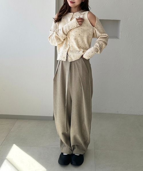 セール】【apres jour clair】2way肩開きデザインボレロトップス