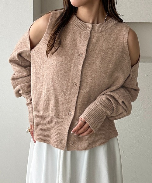 セール】【apres jour clair】2way肩開きデザインボレロトップス