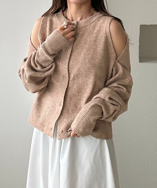 セール】【apres jour clair】2way肩開きデザインボレロトップス