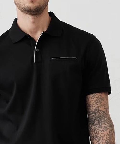 Banana Republic - BANANA REPUBLIC ブラックグリーン フェイクレザー 半袖シャツ BANANA REPUBLIC シャツ FACTORY STORE リネンブレンドオープン