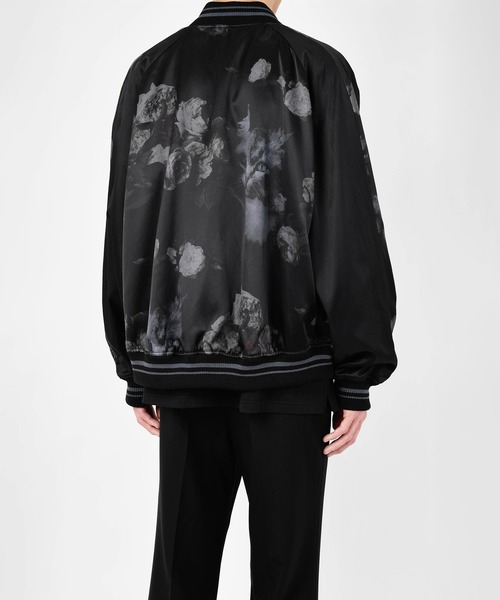 LAD MUSICIAN(ラッドミュージシャン)の「PAINT ROSE + CAT SOUVENIR JACKET(スカジャン・メンズ・ブラック×ベージュ/ブラック系その他・46/44/42)」の13枚目の写真