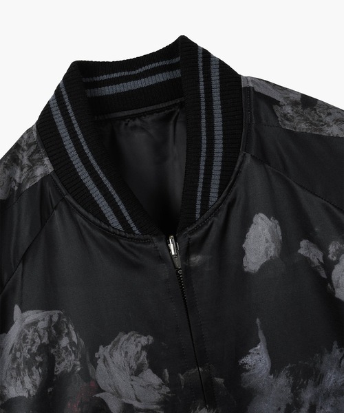 LAD MUSICIAN(ラッドミュージシャン)の「PAINT ROSE + CAT SOUVENIR JACKET(スカジャン・メンズ・ブラック×ベージュ/ブラック系その他・46/44/42)」の16枚目の写真