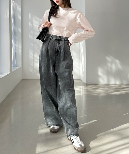 バックオープンレイヤードトップス（Tシャツ/カットソー）｜Freesia by