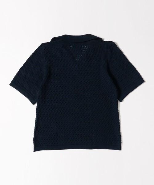 【極美品】BEAMSF 半袖 コットン ニット ポロシャツ 46 ネイビー BEAMS HEART（ビームス ハート）【EXCLUSIVE】PENNEY'S / FOX