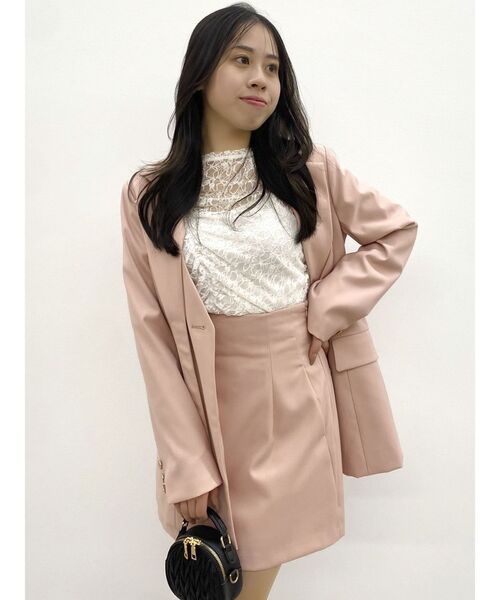 dazzlin(ダズリン)の「ギャザーリボンレーストップス(Tシャツ/カットソー・レディース・ブルー/オフホワイト/グリーン/パープル/ブラック・FREE)」の16枚目の写真