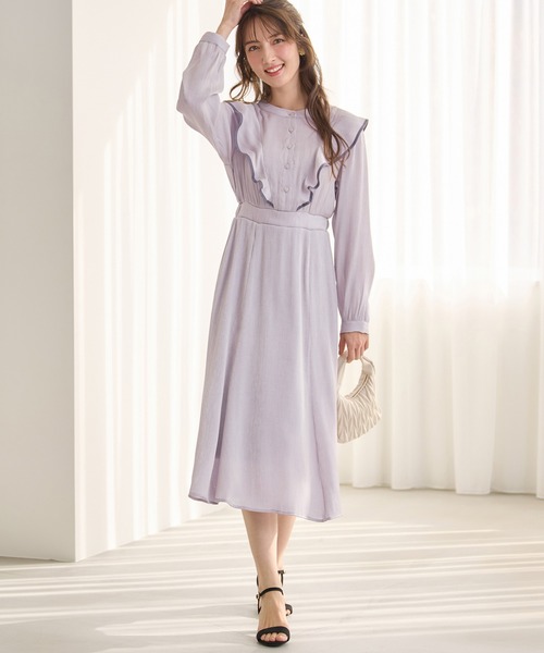 alotta（アロッタ）の「お客様企画フリルデザインワンピ（ショート）（ワンピース・レディース・ラベンダー/ピンク系その他・M/L/LL/3L）」の6枚目の写真