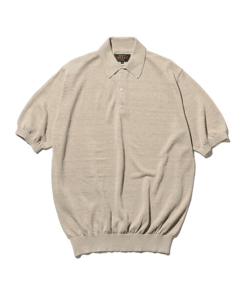 BEAMS PLUS（ビームスプラス）の「ヘンプ ニット ポロシャツ（ポロシャツ・メンズ・ライトグレー/ネイビー/ベージュ/ダークグリーン/ブラック・XL/M/S/L）」の7枚目の写真