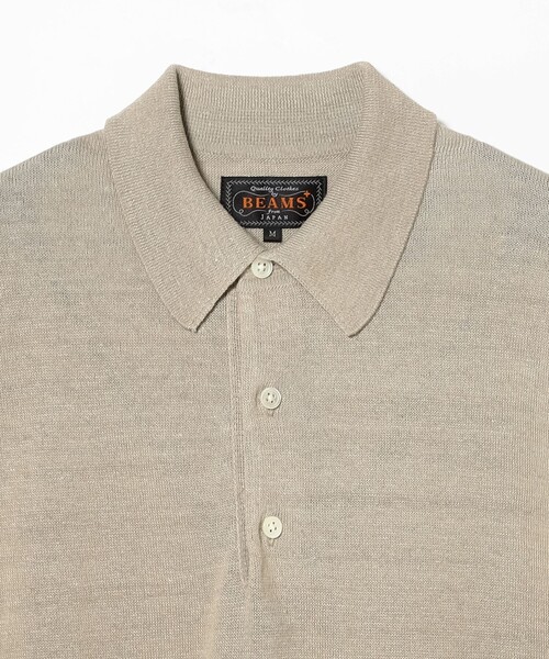 BEAMS PLUS（ビームスプラス）の「ヘンプ ニット ポロシャツ（ポロシャツ・メンズ・ライトグレー/ネイビー/ベージュ/ダークグリーン/ブラック・XL/M/S/L）」の8枚目の写真