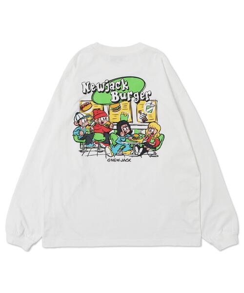 NEW JACK（ニュージャック）の「∴WEGO/別注NEW JACKグラフィックロンT（Tシャツ/カットソー・メンズ・ブラック/ホワイト・MEDIUM/LARGE）」の17枚目の写真