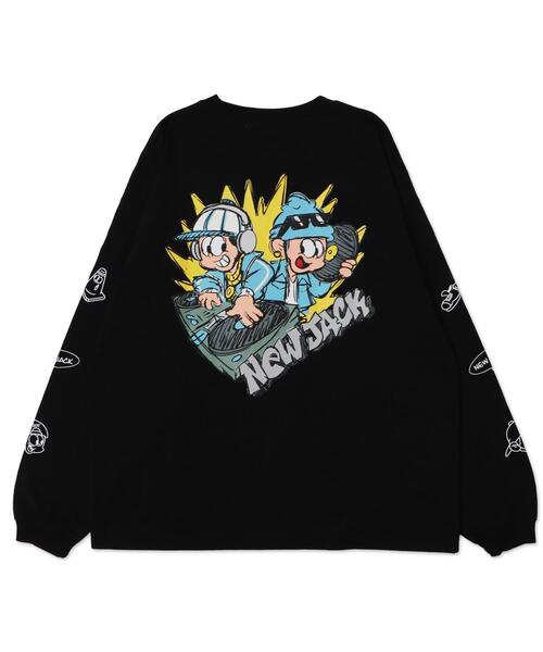 NEW JACK（ニュージャック）の「∴WEGO/別注NEW JACKグラフィックロンT（Tシャツ/カットソー・メンズ・ブラック/ホワイト・MEDIUM/LARGE）」の18枚目の写真