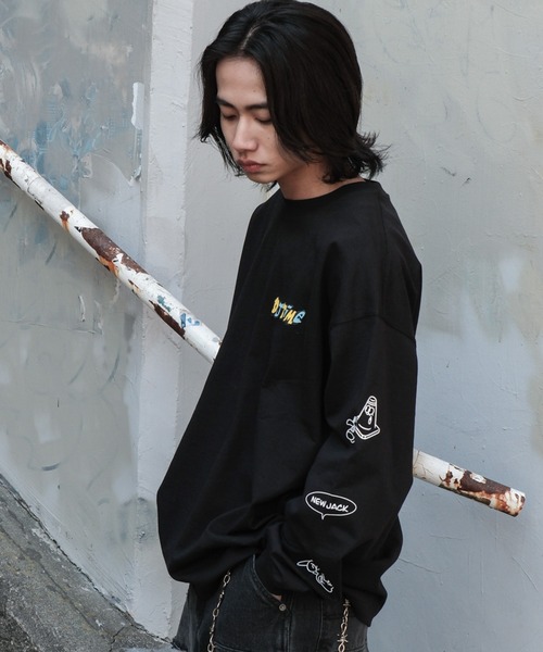 NEW JACK（ニュージャック）の「∴WEGO/別注NEW JACKグラフィックロンT（Tシャツ/カットソー・メンズ・ブラック/ホワイト・MEDIUM/LARGE）」の12枚目の写真