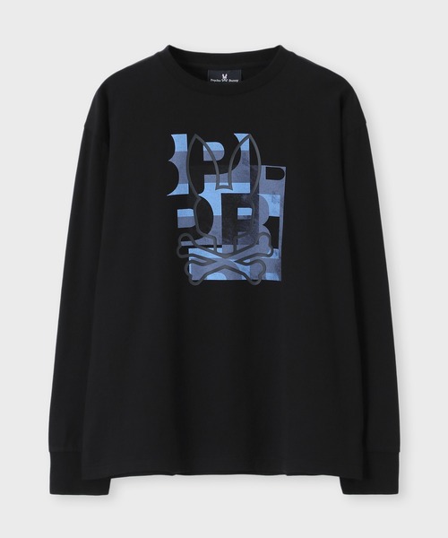Psycho Bunny（サイコバニー）の「モザイクアウトラインバニー ロングスリーブTシャツ（Tシャツ/カットソー・メンズ・ホワイト/ブラック・SMALL/MEDIUM/LARGE/X-LARGE）」の14枚目の写真