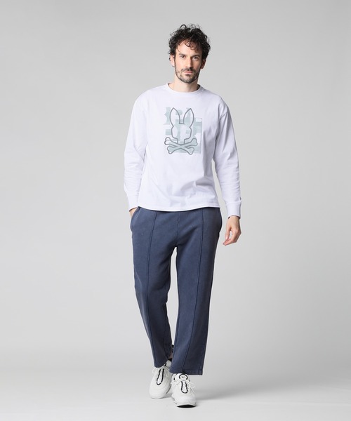 Psycho Bunny（サイコバニー）の「モザイクアウトラインバニー ロングスリーブTシャツ（Tシャツ/カットソー・メンズ・ホワイト/ブラック・SMALL/MEDIUM/LARGE/X-LARGE）」の5枚目の写真