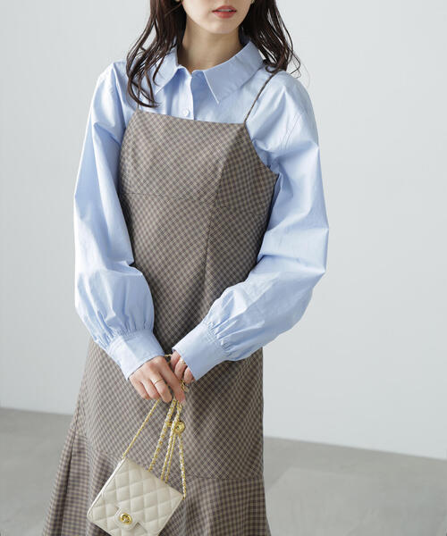 FREE'S MART（フリーズマート）の「◆【3サイズ展開XS-M】2ストラップマーメイドキャミワンピース【低身長サイズ有】（ワンピース・レディース・ブラック系その他2/ブラウン系その他/ブラック系その他/ブラック・SMALL/MEDIUM/X-SMALL）」の4枚目の写真