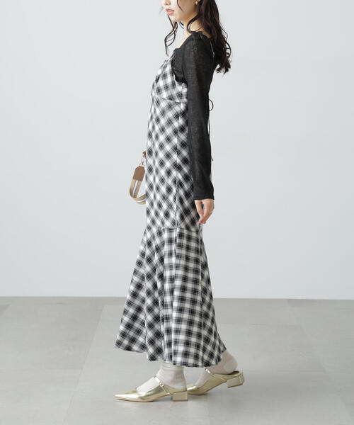 FREE'S MART（フリーズマート）の「◆【3サイズ展開XS-M】2ストラップマーメイドキャミワンピース【低身長サイズ有】（ワンピース・レディース・ブラック系その他2/ブラウン系その他/ブラック系その他/ブラック・SMALL/MEDIUM/X-SMALL）」の5枚目の写真