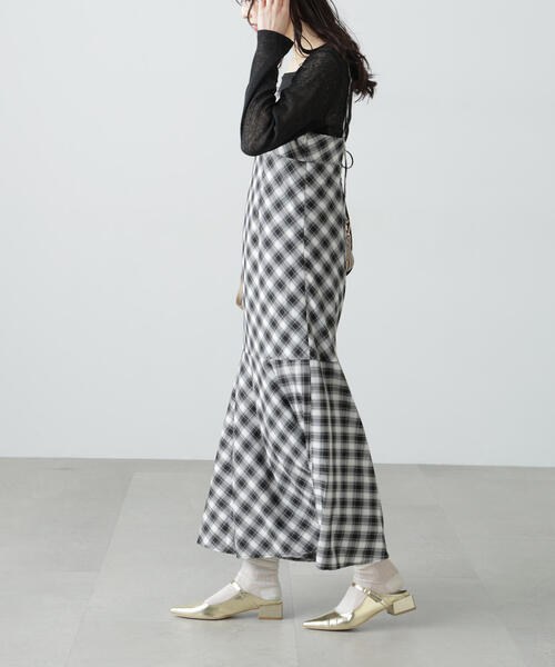 FREE'S MART（フリーズマート）の「◆【3サイズ展開XS-M】2ストラップマーメイドキャミワンピース【低身長サイズ有】（ワンピース・レディース・ブラック系その他2/ブラウン系その他/ブラック系その他/ブラック・SMALL/MEDIUM/X-SMALL）」の9枚目の写真