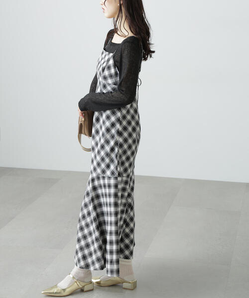 FREE'S MART（フリーズマート）の「◆【3サイズ展開XS-M】2ストラップマーメイドキャミワンピース【低身長サイズ有】（ワンピース・レディース・ブラック系その他2/ブラウン系その他/ブラック系その他/ブラック・SMALL/MEDIUM/X-SMALL）」の10枚目の写真