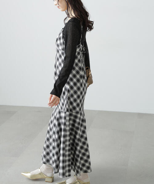 FREE'S MART（フリーズマート）の「◆【3サイズ展開XS-M】2ストラップマーメイドキャミワンピース【低身長サイズ有】（ワンピース・レディース・ブラック系その他2/ブラウン系その他/ブラック系その他/ブラック・SMALL/MEDIUM/X-SMALL）」の11枚目の写真