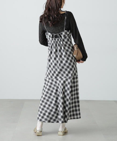 FREE'S MART（フリーズマート）の「◆【3サイズ展開XS-M】2ストラップマーメイドキャミワンピース【低身長サイズ有】（ワンピース・レディース・ブラック系その他2/ブラウン系その他/ブラック系その他/ブラック・SMALL/MEDIUM/X-SMALL）」の12枚目の写真