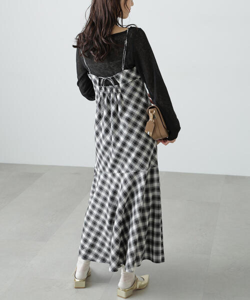 FREE'S MART（フリーズマート）の「◆【3サイズ展開XS-M】2ストラップマーメイドキャミワンピース【低身長サイズ有】（ワンピース・レディース・ブラック系その他2/ブラウン系その他/ブラック系その他/ブラック・SMALL/MEDIUM/X-SMALL）」の18枚目の写真