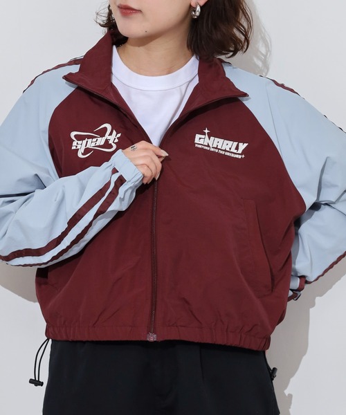 セール】Sleeve line nylon track jacket 袖ライン ナイロン