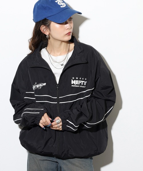 Sleeve line nylon track jacket 袖ライン ナイロン トラック