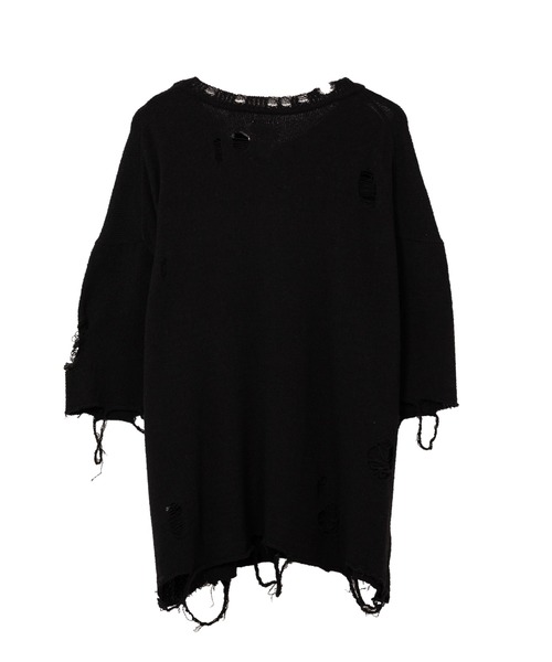 KAMIYA（カミヤ）の「Distressed Knit T-Shirt（Tシャツ/カットソー