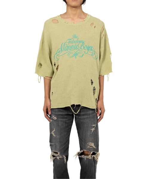 KAMIYA（カミヤ）の「Distressed Knit T-Shirt（Tシャツ/カットソー