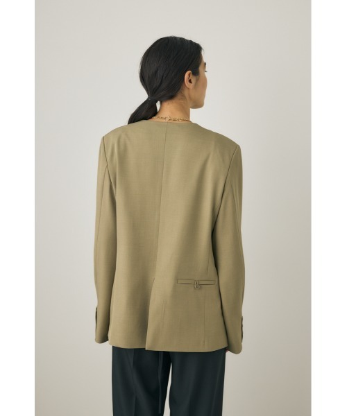 M_（エムアンダーバー）の「【M_】【セットアップ対応】RE POLYESTER 2WAY ジャケット（テーラードジャケット・レディース・ライトカーキ/ブラック/カーキ・1/2）」の8枚目の写真
