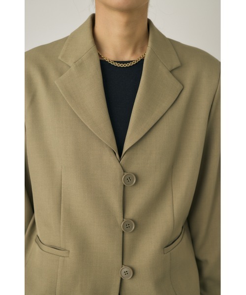 M_（エムアンダーバー）の「【M_】【セットアップ対応】RE POLYESTER 2WAY ジャケット（テーラードジャケット・レディース・ライトカーキ/ブラック/カーキ・1/2）」の10枚目の写真