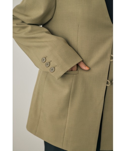 M_（エムアンダーバー）の「【M_】【セットアップ対応】RE POLYESTER 2WAY ジャケット（テーラードジャケット・レディース・ライトカーキ/ブラック/カーキ・1/2）」の13枚目の写真