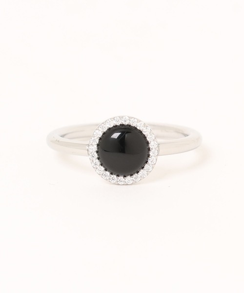 Daniel Wellington(ダニエルウェリントン)の「Audrey Ring Black Agathe ブラックアゲート 天然石リング ローズゴールド/ゴールド/シルバー(リング・レディース・シルバー/ピンクゴールド/イエローゴールド・58/56/54/52/50/48/62/60)」の1枚目の写真