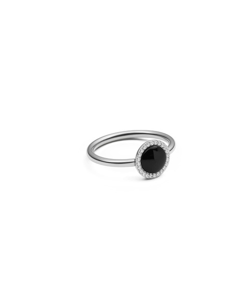Daniel Wellington(ダニエルウェリントン)の「Audrey Ring Black Agathe ブラックアゲート 天然石リング ローズゴールド/ゴールド/シルバー(リング・レディース・シルバー/ピンクゴールド/イエローゴールド・58/56/54/52/50/48/62/60)」の4枚目の写真